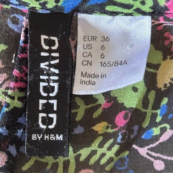 H&M Divided Floral Scoop Neck Sundress, Size 6 - Picture 5 of 6